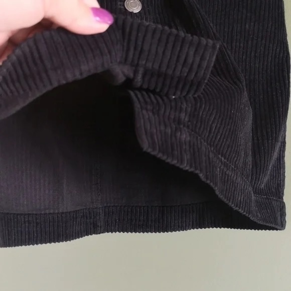 Aritzia Wilfred Free Black Karmen Corduroy Button Front Mini Skirt - Picture 4 of 5